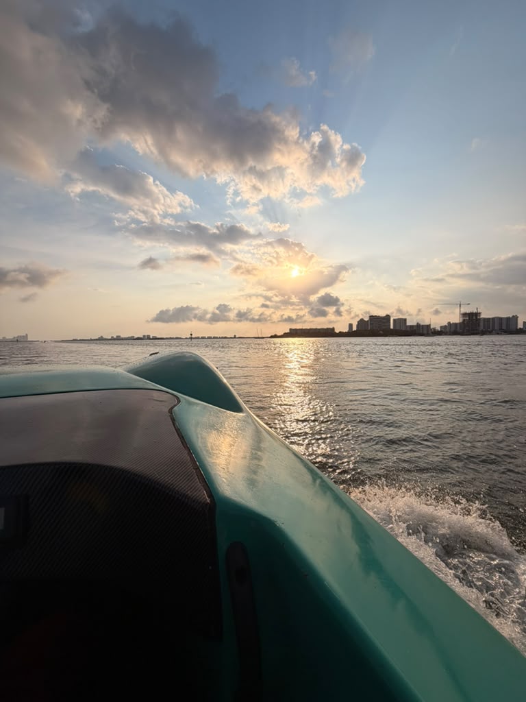 Sunset boat ride in Miami Beach
